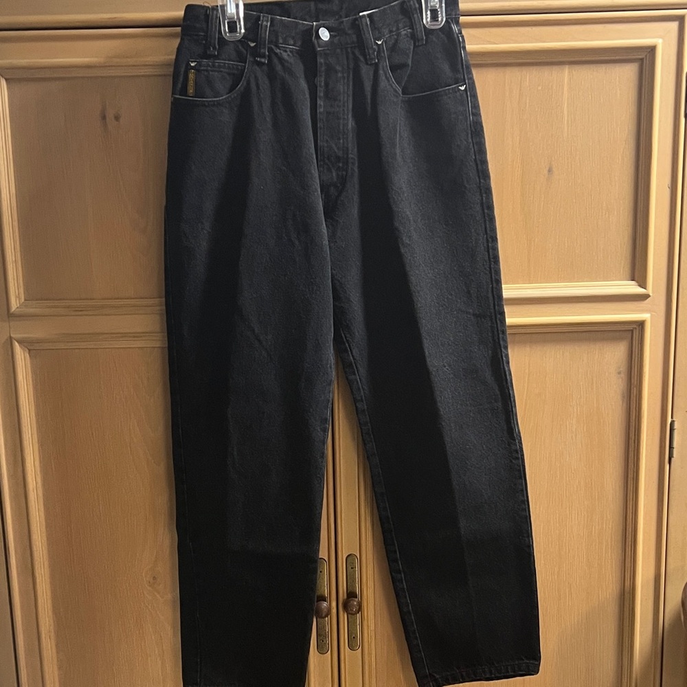 Armani Jeans Men's Straight Black Denim